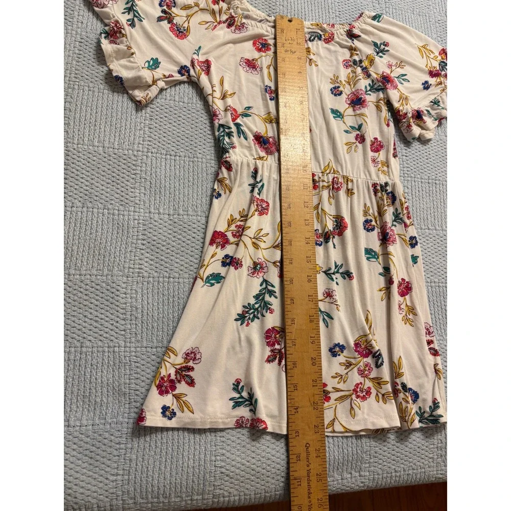 Old‎ Navy Floral Dress Girls Short Sleeve Casual Play Kids Size S 6 / 7 W 20